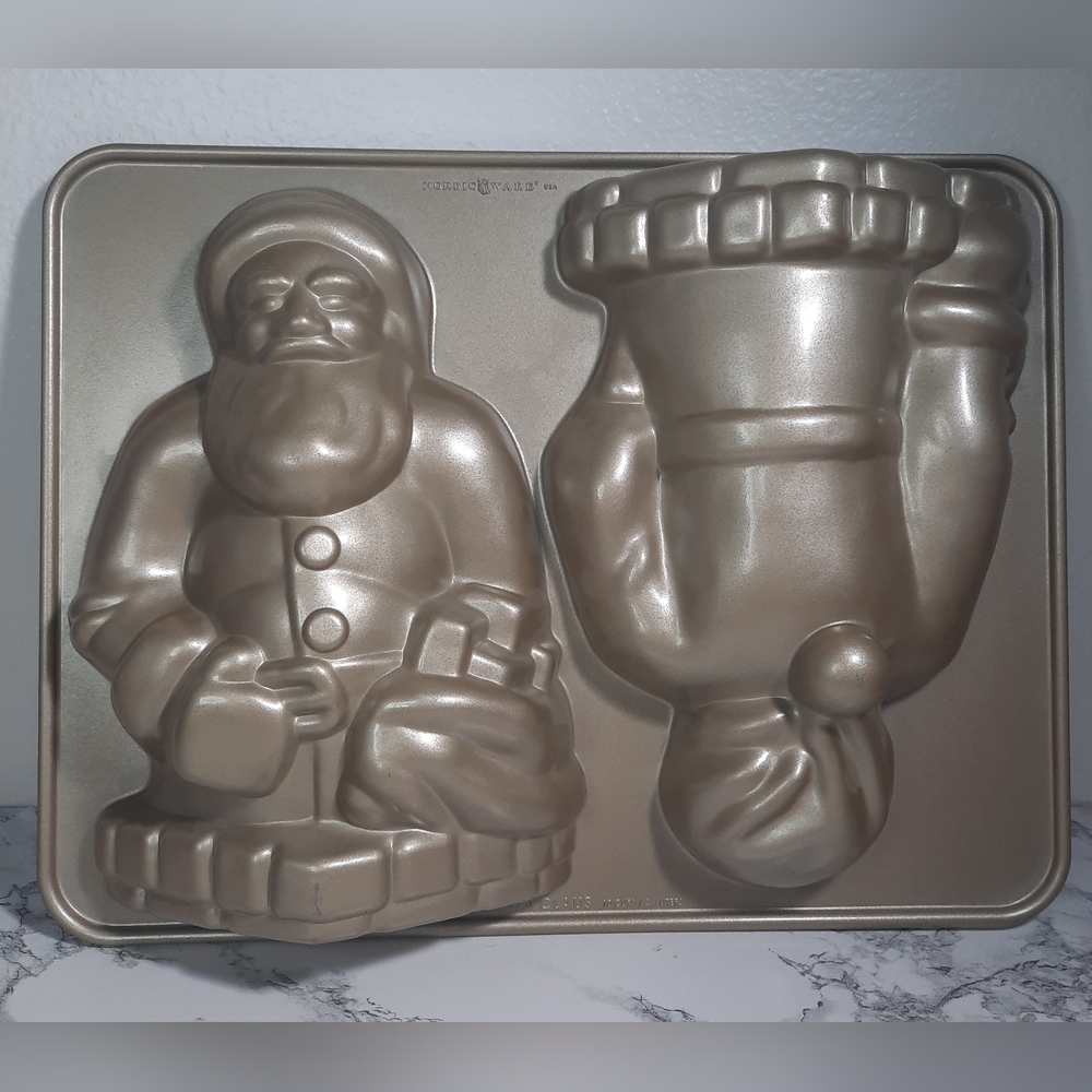 Nordic Ware Vintage Santa Claus‎ Mold Cake Baking Pan 3D